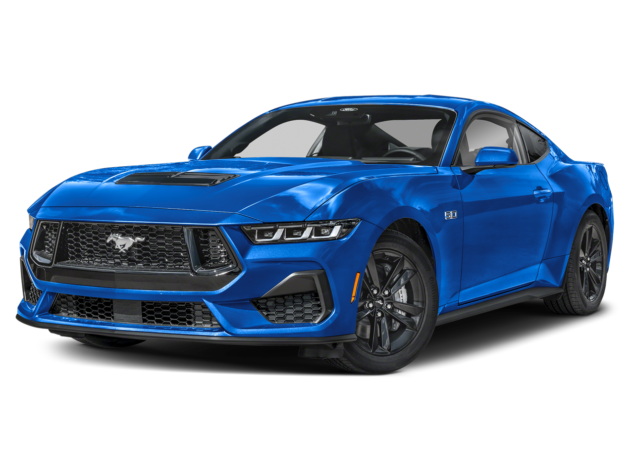 2025 Ford Mustang GT in Silver Metallic — front three-quarter view