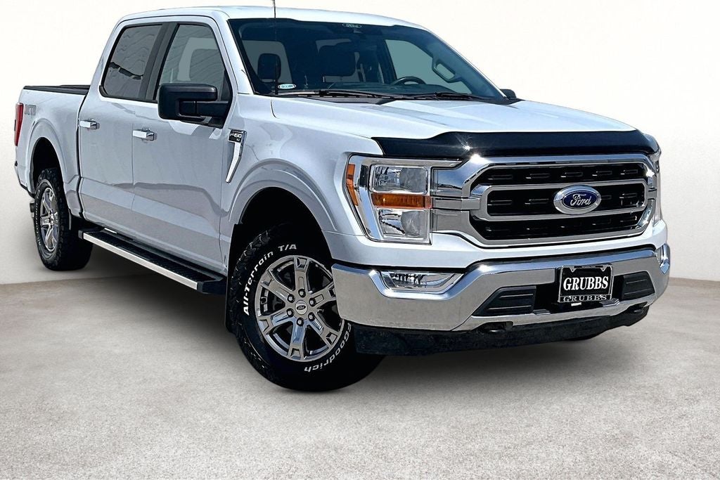 2022 Ford F-150 XLT in Oxford White — front three-quarter view