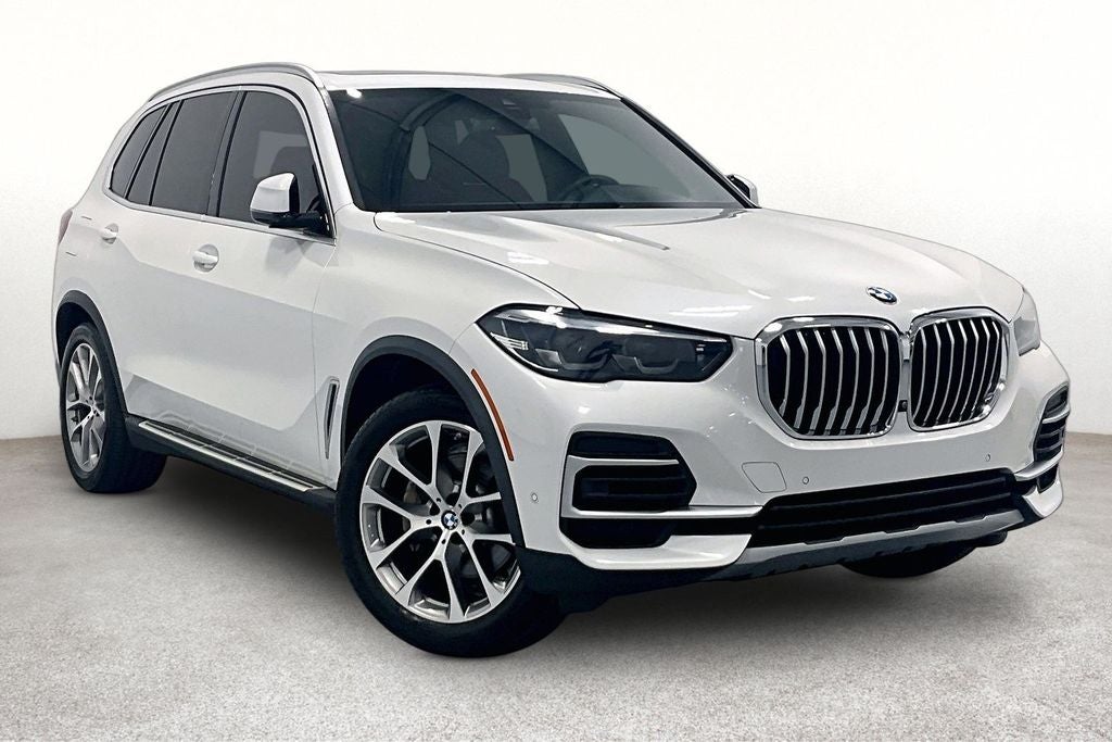 2023 BMW X5 sDrive40i in White Metallic — front three-quarter view