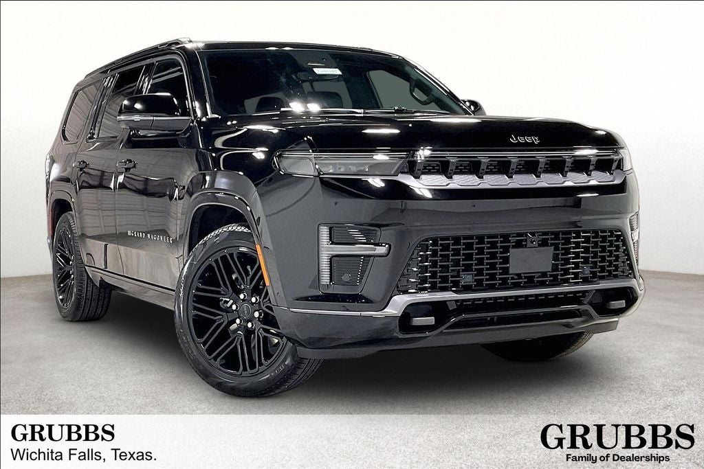 2026 Jeep Grand Wagoneer GRAND WAGONEER LIMITED RESERVE 4X4 in High Gloss Black Exterior Paint — front three-quarter view
