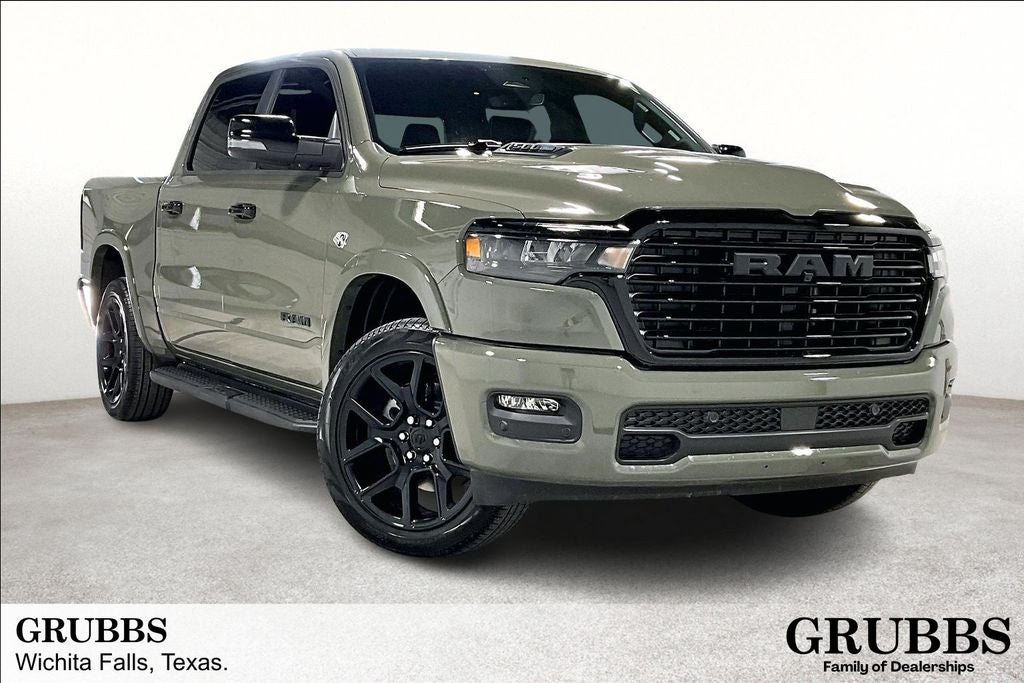 2026 RAM Ram 1500 RAM 1500 LARAMIE CREW CAB 4X4 5'7' BOX in Canyon Lake Exterior Paint — front three-quarter view