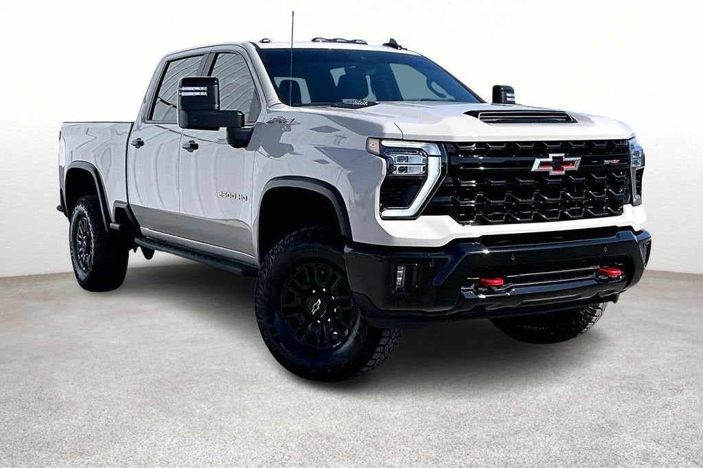 2026 Chevrolet Silverado 2500 HD ZR2 in White Sands — front three-quarter view